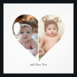 Heart Shaped 2 Photo Collage Print<br><div class="desc">This Custom Heart Shaped Photo design beautifully arranges your favourite memories into the shape of a heart, symbolising love and connection. Perfect for special occasions like anniversaries, weddings, or Valentine's Day, this design highlights your cherished moments meaningfully and artfully. Its unique layout creates a visually captivating keepsake, ideal for gifting...</div>