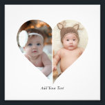 Heart Shaped 2 Photo Collage Print<br><div class="desc">This Custom Heart Shaped Photo design beautifully arranges your favourite memories into the shape of a heart, symbolising love and connection. Perfect for special occasions like anniversaries, weddings, or Valentine's Day, this design highlights your cherished moments meaningfully and artfully. Its unique layout creates a visually captivating keepsake, ideal for gifting...</div>