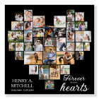 Heart Shaped 36 Photo Collage Funeral Square Foam 