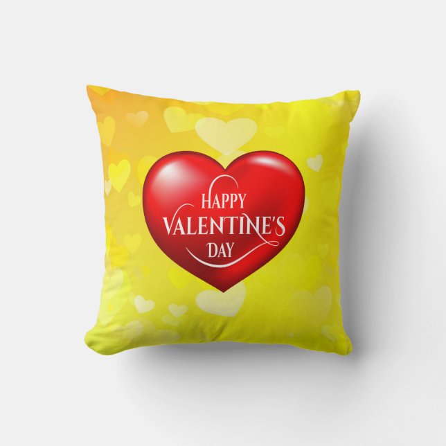 Heart Shaped 3d Red Love Symbol-50420 Cushion (Front)
