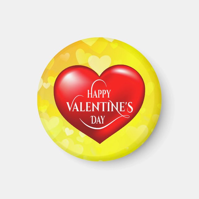 Heart Shaped 3d Red Love Symbol-50420 Magnet (Front)