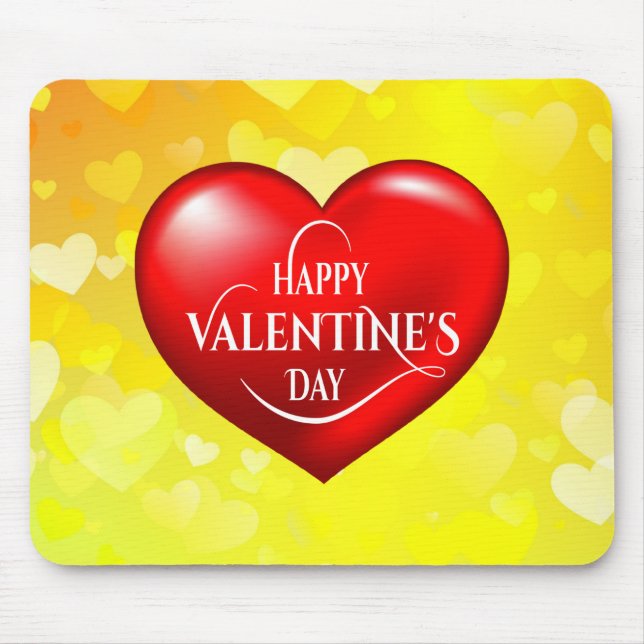 Heart Shaped 3d Red Love Symbol-50420 Mouse Pad (Front)