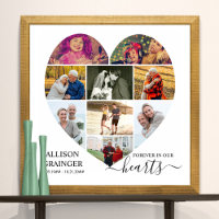Heart Shaped 9 Photo Collage Forever in our Hearts