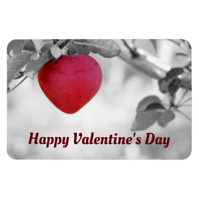Heart Shaped Apple Photo Magnet (Horizontal)