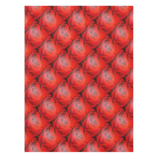 Heart Shaped Artistic Red Rose Tablecloth