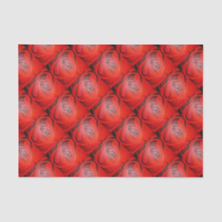 Heart Shaped Artistic Red Rose Tissue Paper