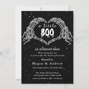 heart-shaped bony hands Party Halloween Invitation