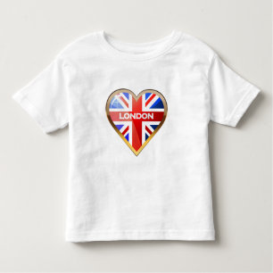 Heart-Shaped British Flag Toddler T-Shirt