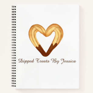 Heart Shaped Churro Dipped In Chocolate Notebook