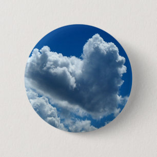 Heart-Shaped Cloud 6 Cm Round Badge