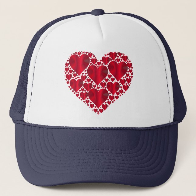 Heart Shaped Design-98 Trucker Hat (Front)