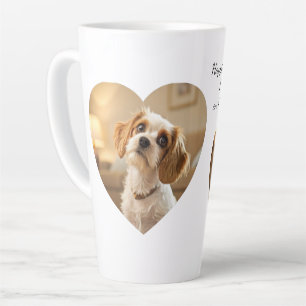 Heart-Shaped Dog Design – “Happiness on Four Paws” Latte Mug