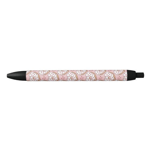 Heart-Shaped Donuts with Sprinkles Black Ink Pen (Front)