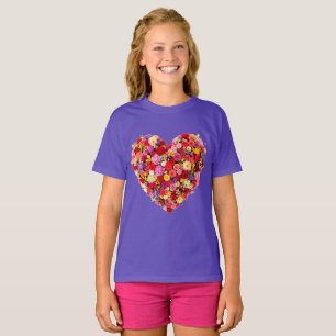 Heart-shaped Floral Valentine Love Arrangement T-Shirt