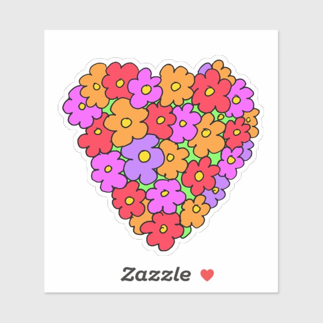 Heart Shaped Flowers (Sheet)