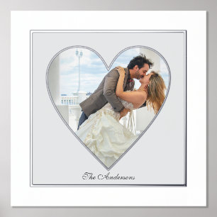 Heart Shaped Foil Accent for Wedding Poster Print