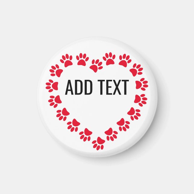 Heart Shaped Frame With Custom Text  Magnet (Front)