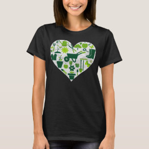 Heart Shaped Gardening Tools for Garden T-Shirt