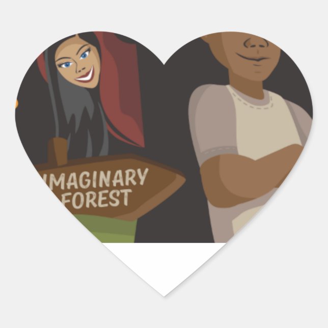 Heart shaped heart sticker (Front)