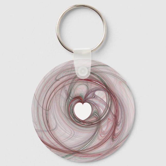 Heart shaped hole key ring (Front)