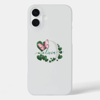 Heart-Shaped Leaves Bouquet iPhone 16 Plus Case
