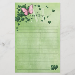 Heart-Shaped Leaves Bouquet Stationery
