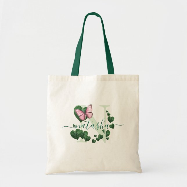 Heart-Shaped Leaves Bouquet Tote Bag (Front)