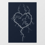 Heart Shaped Lightning Custom Name or Text Wall Decal<br><div class="desc">This is a heart shaped lightning bolt drawn drawn the illustration titled "Lovestruck" that can be customised with the names of a couple or 3 lines of text.</div>