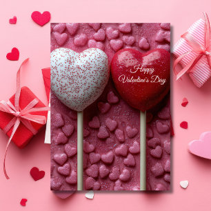 Heart-shaped Lolloi Pops Valentine's Greeting Card