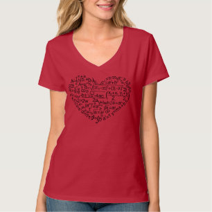 HEART- SHAPED MATHS FORMULAS. T-Shirt