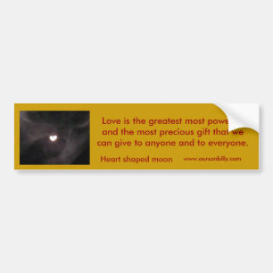 heart shaped moon bumper sticker