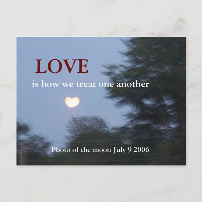 heart shaped moon post card (Front)