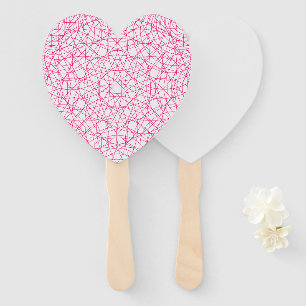 Heart-Shaped Neon Pink Fans – Customisable