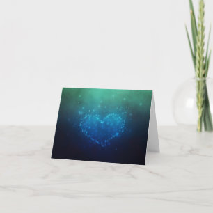 Heart-Shaped Night Stars Card
