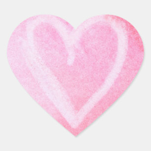 Heart-Shaped Pastel Pink Stickers