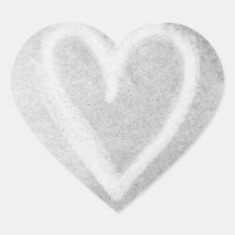 Heart-Shaped Pastel Silver Stickers