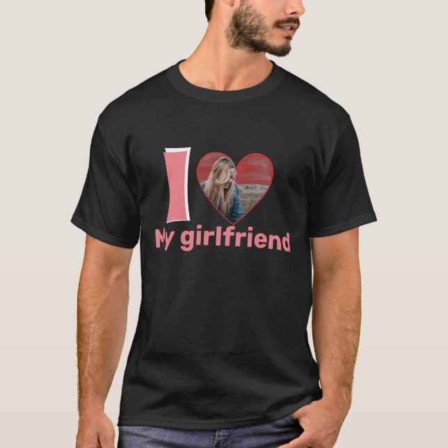 Heart shaped personalised photo T-Shirt (Front)