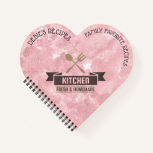 Heart Shaped Personalised Recipe Book