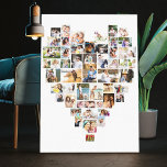 Heart Shaped Photo Collage 51 Pictures White Canvas Print<br><div class="desc">Heart Shaped photo collage with 51 of your favourite photos. The photo template is set up to automatically display your photos in a heart shape. The collage uses vertical, square and landscape photos. If you have any problems with picture placement, try cropping to the relevant shape and re-uploading. This design...</div>