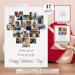 Heart Shaped Photo Collage Custom Valentines Day