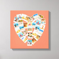 Heart Shaped Photo Collage Family Photos