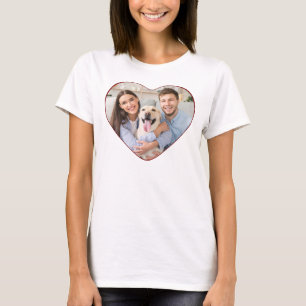 Heart Shaped Photo Custom Color T-Shirt