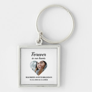 Heart shaped photo Forever in our hearts Key Ring
