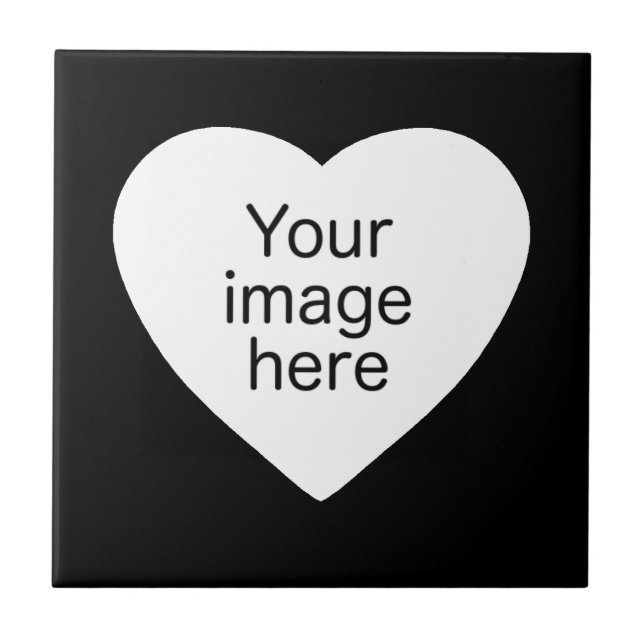 Heart Shaped Photo Frame Tile (Front)