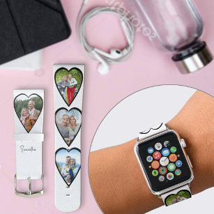 Heart Shaped Photo Strip and Names Apple Watch Ban Apple Watch Band