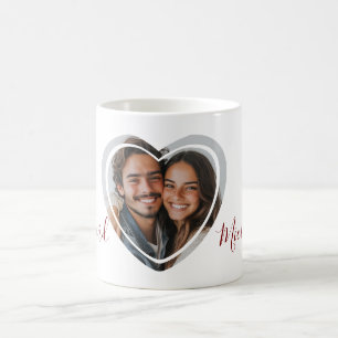 Heart Shaped Photo Valentine Coffee Mug