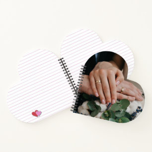 Heart Shaped Photo Wedding Journal - Personalised 