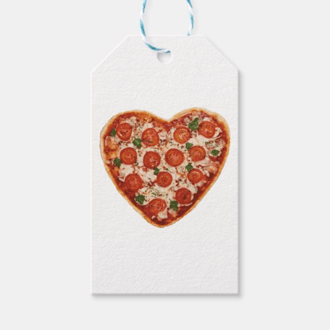 heart shaped pizza gift tags (Front)
