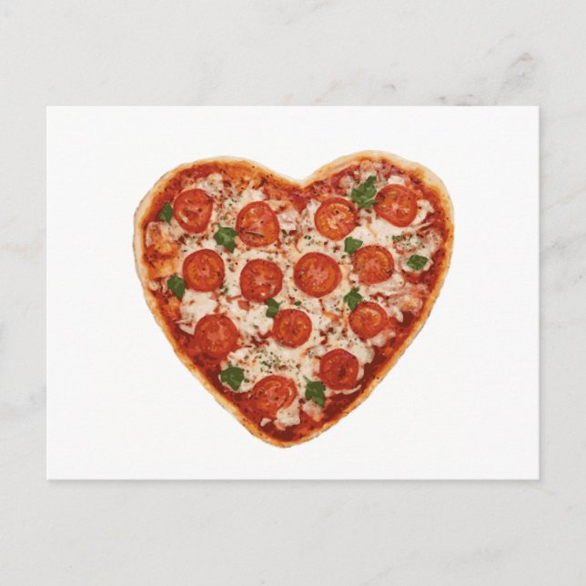 heart shaped pizza postcard (Front)