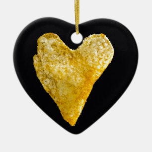 Heart Shaped Potato Chip Ceramic Tree Decoration